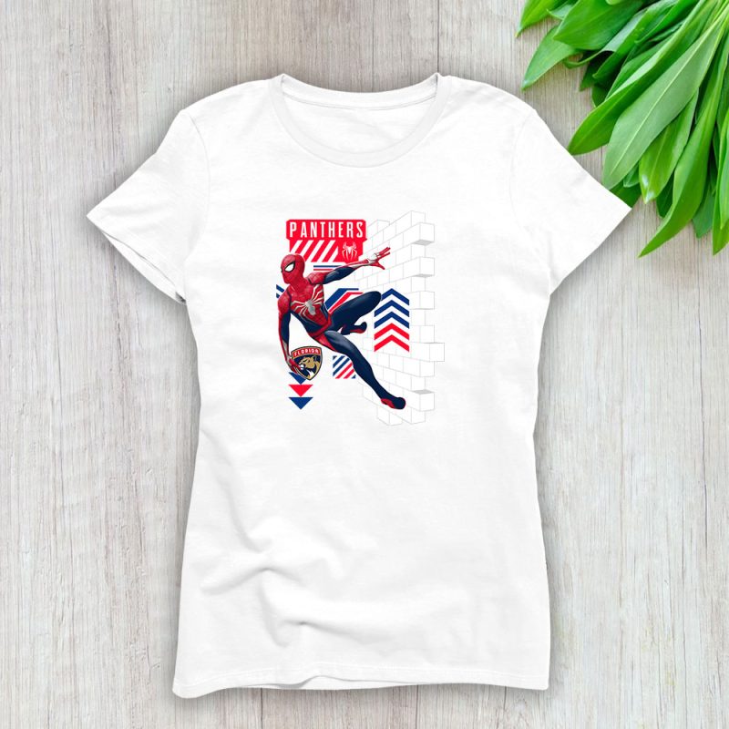 Spiderman NHL Florida Panthers Lady T-Shirt Women Tee LTL11612