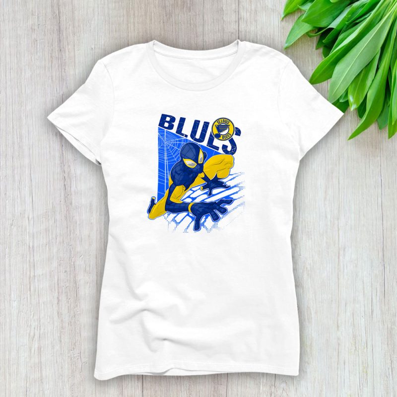 Spiderman NHL St. Louis Blues Lady T-Shirt Women Tee LTL10008