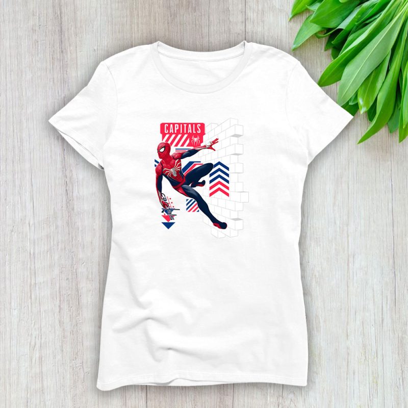 Spiderman NHL Washington Capitals Lady T-Shirt Women Tee LTL11690