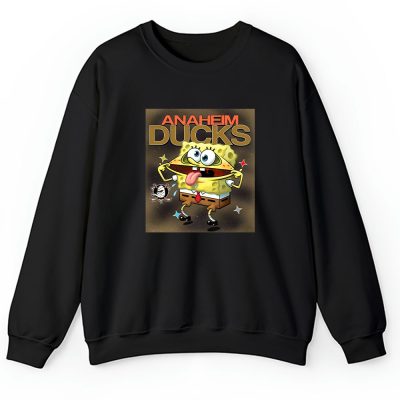 Spongebob Squarepants X Anaheim Ducks Team X NHL X Hockey Fan Unisex Sweatshirt TAS9527