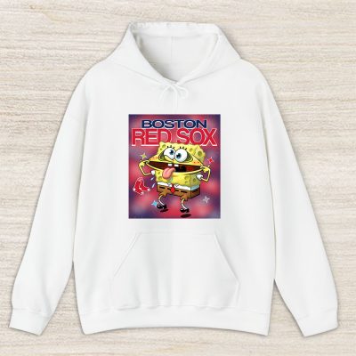 Spongebob Squarepants X Boston Red Sox Team X MLB X Baseball Fans Unisex Hoodie TAH9438