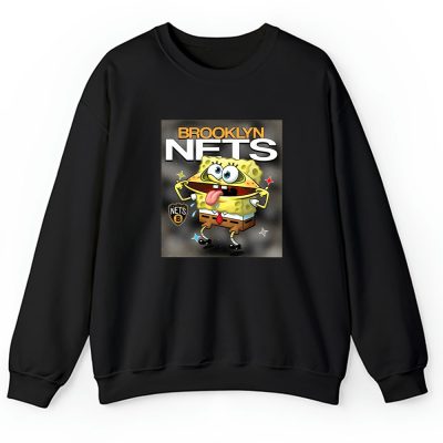 Spongebob Squarepants X Brooklyn Nets Team NBA Basketball Unisex Sweatshirt TAS9467