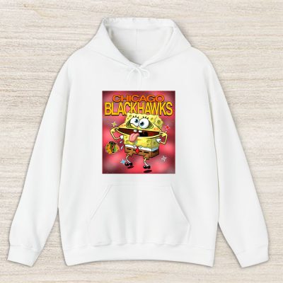 Spongebob Squarepants X Chicago Blackhawks Team X NHL X Hockey Fan Unisex Hoodie TAH9532