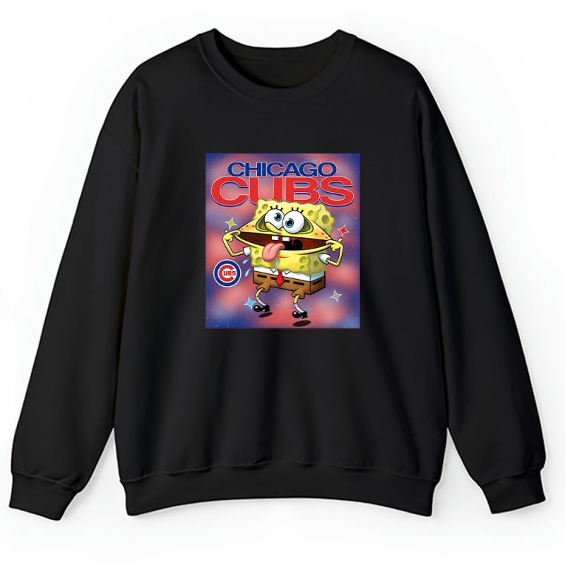 Spongebob Squarepants X Chicago Cubs Team X MLB X Baseball Fans Unisex Sweatshirt TAS9439