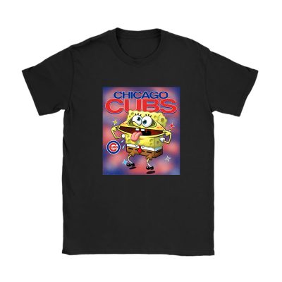 Spongebob Squarepants X Chicago Cubs Team X MLB X Baseball Fans Unisex T-Shirt Cotton Tee TAT9439