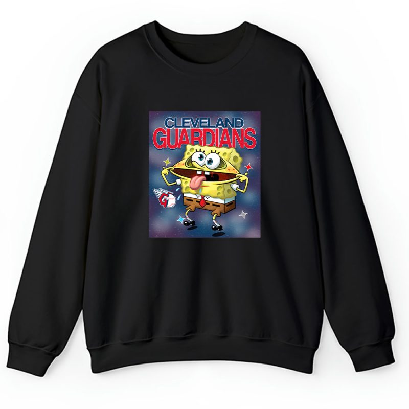 Spongebob Squarepants X Cleveland Guardians Team X MLB X Baseball Fans Unisex Sweatshirt TAS9441