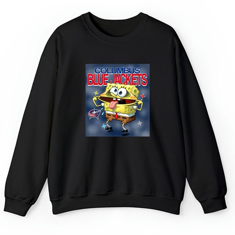 Spongebob Squarepants X Columbus Blue Jackets Team X NHL X Hockey Fan Unisex Sweatshirt TAS9533