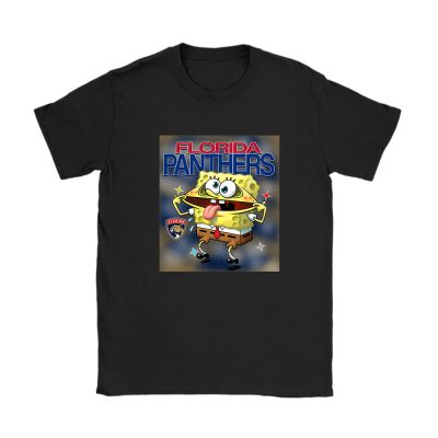 Spongebob Squarepants X Florida Panthers Team X NHL X Hockey Fan Unisex T-Shirt Cotton Tee TAT9539