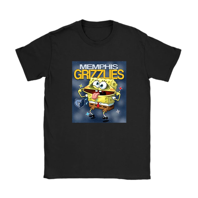 Spongebob Squarepants X Memphis Grizzlies Team NBA Basketball Unisex T-Shirt Cotton Tee TAT9480