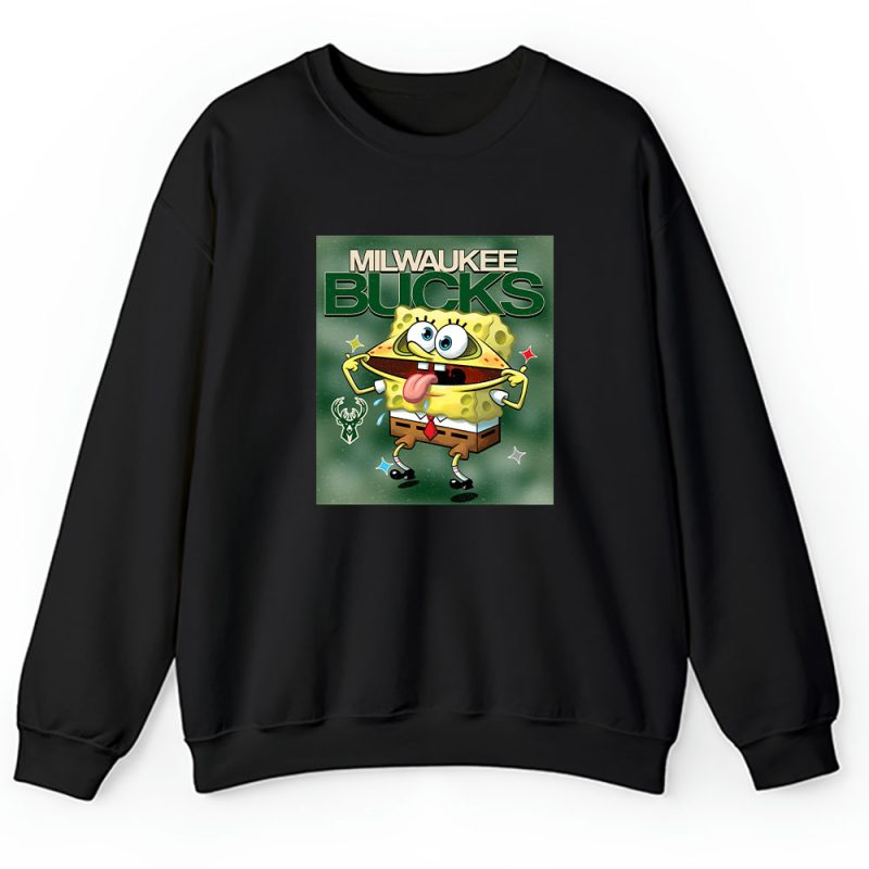 Spongebob Squarepants X Milwaukee Bucks Team NBA Basketball Unisex Sweatshirt TAS9479