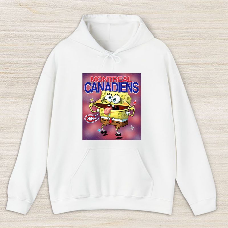 Spongebob Squarepants X Montreal Canadiens Team X NHL X Hockey Fan Unisex Hoodie TAH9542