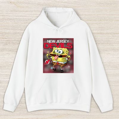 Spongebob Squarepants X New Jersey Devils Team X NHL X Hockey Fan Unisex Hoodie TAH9544