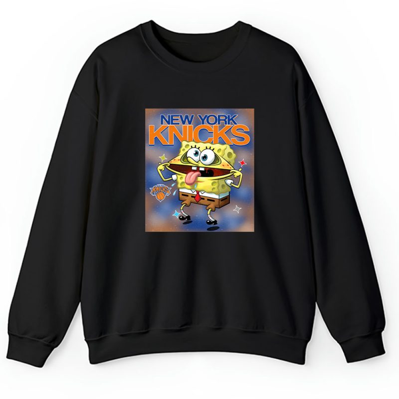 Spongebob Squarepants X New York Knicks Team NBA Basketball Unisex Sweatshirt TAS9484