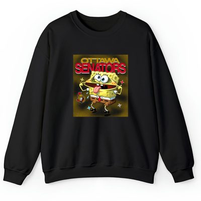 Spongebob Squarepants X Ottawa Senators Team X NHL X Hockey Fan Unisex Sweatshirt TAS9548