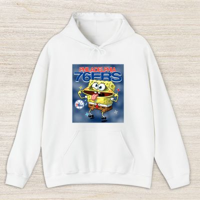 Spongebob Squarepants X Philadelphia 76ers Team NBA Basketball Unisex Hoodie TAH9487