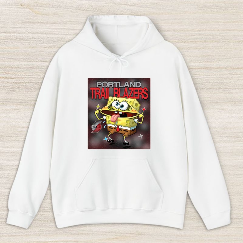 Spongebob Squarepants X Portland Trail Blazers Team NBA Basketball Unisex Hoodie TAH9489