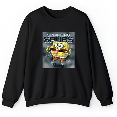 Spongebob Squarepants X San Antonio Spurs Team NBA Basketball Unisex Sweatshirt TAS9491