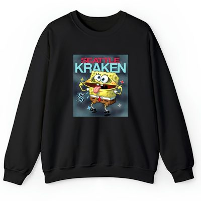 Spongebob Squarepants X Seattle Kraken Team X NHL X Hockey Fan Unisex Sweatshirt TAS9551