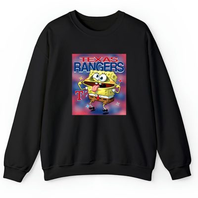 Spongebob Squarepants X Texas Rangers Team X MLB X Baseball Fans Unisex Sweatshirt TAS9463