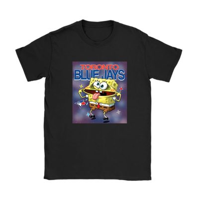 Spongebob Squarepants X Toronto Blue Jays Team X MLB X Baseball Fans Unisex T-Shirt Cotton Tee TAT9462