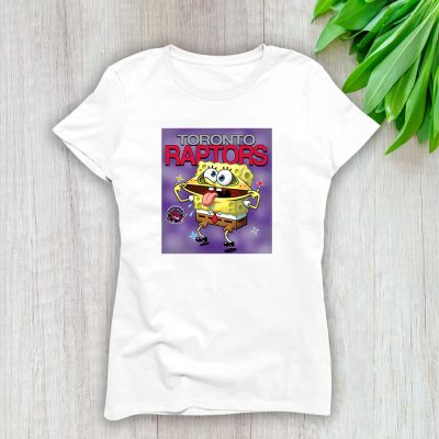 Spongebob Squarepants X Toronto Raptors Team NBA Basketball Lady T-Shirt Women Tee LTL9492