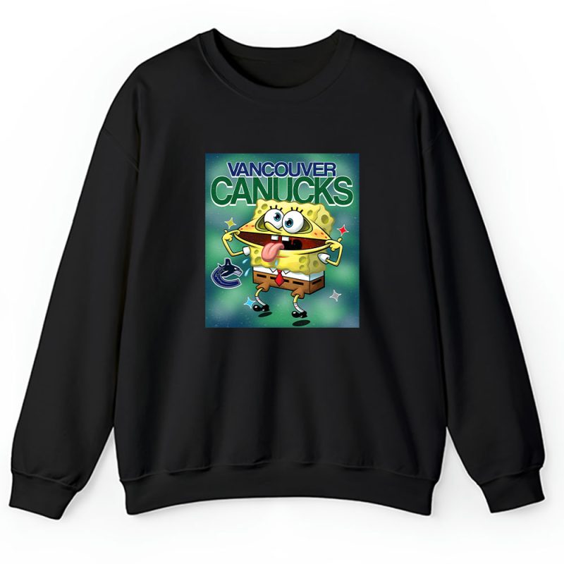 Spongebob Squarepants X Vancouver Canucks Team X NHL X Hockey Fan Unisex Sweatshirt TAS9556