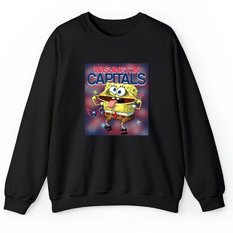 Spongebob Squarepants X Washington Capitals Team X NHL X Hockey Fan Unisex Sweatshirt TAS9558