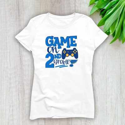 St. Louis Blues X Game On X Schools Back X Custom Number Lady T-Shirt Women Tee LTL10738