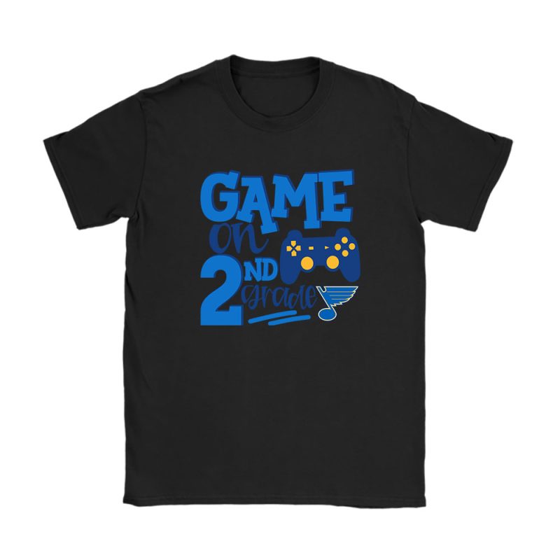 St. Louis Blues X Game On X Schools Back X Custom Number Unisex T-Shirt Cotton Tee TAT10738