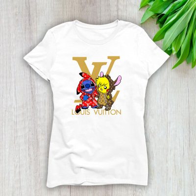 Stitch And Pikachu Louis Vuitton Lady T-Shirt Women Tee LTL12319