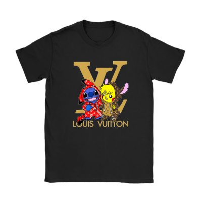 Stitch And Pikachu Louis Vuitton Unisex T-Shirt Cotton Tee TAT12319