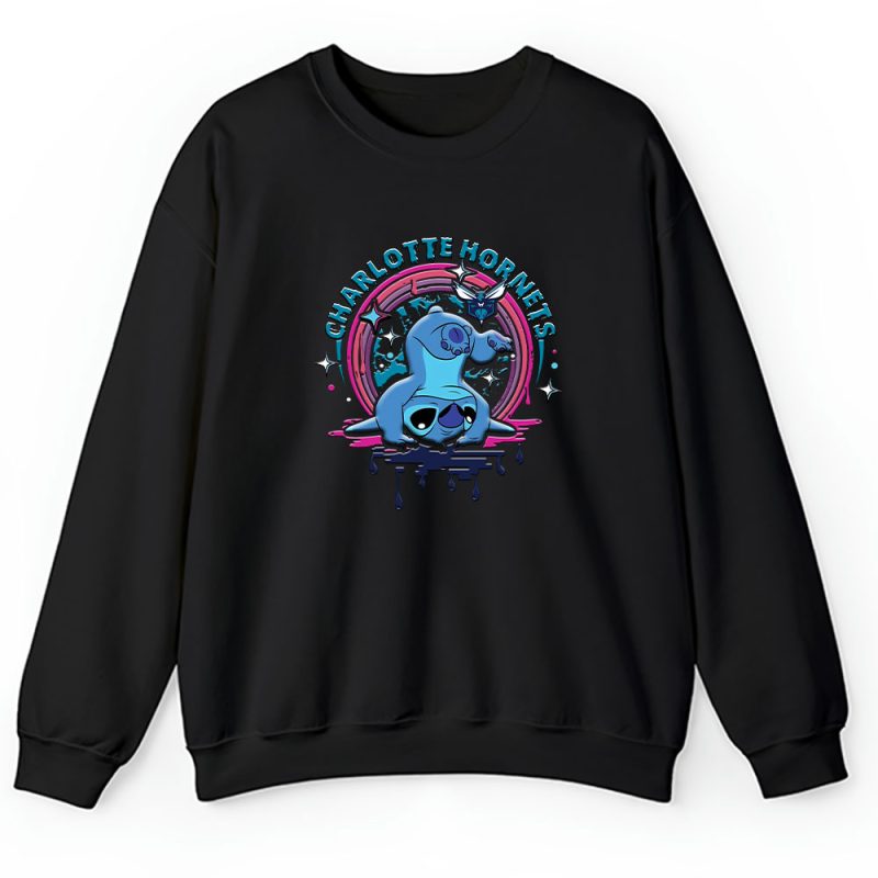 Stitch X Charlotte Hornets Team NBA Basketball Unisex Sweatshirt TAS9594