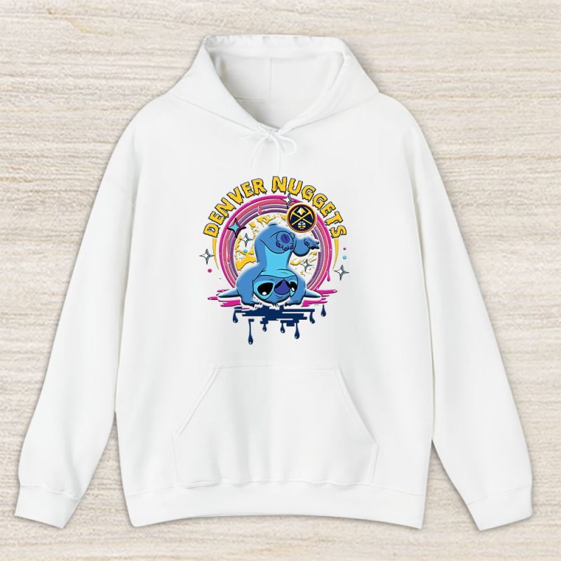 Stitch X Denver Nuggets Team NBA Basketball Unisex Hoodie TAH9596