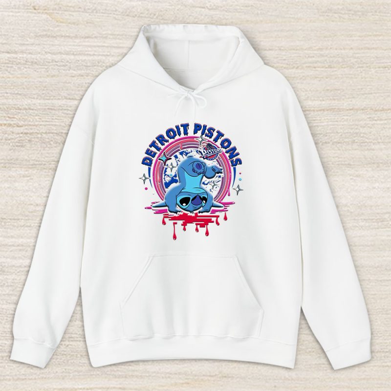 Stitch X Detroit Pistons Team NBA Basketball Unisex Hoodie TAH9597