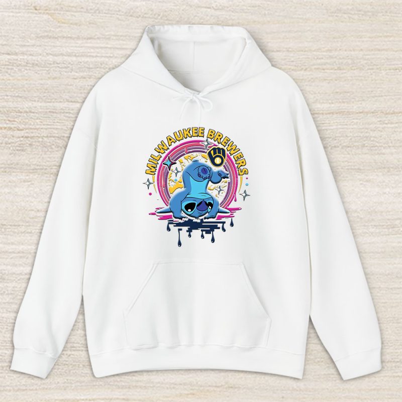 Stitch X Milwaukee Brewers Team X MLB X Baseball Fans Unisex Hoodie TAH9574