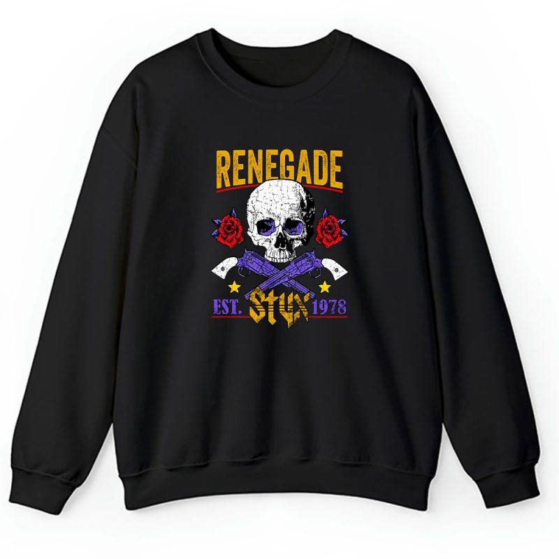 Styx And Foreigner Band Renegade Song Pieces Of Eight Skull Unisex Hoodie TAH10343