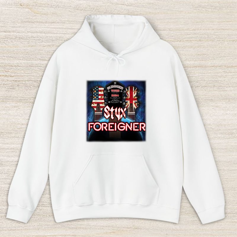 Styx And Foreigner Band Renegades Juke Box Heroes Tour 2024 Concert Unisex Hoodie TAH10339