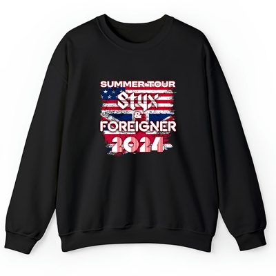 Styx And Foreigner Band Summer 2024 Tour Renegades Juke Box Heroes Unisex Hoodie TAH10341