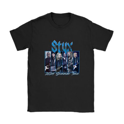 Styx And Foreigner Band Summer 2024 Tour Unisex T-Shirt Cotton Tee TAT10344