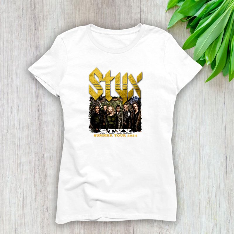 Styx And Foreigner Band The Rock Band Summer 2024 Tour Lady T-Shirt Women Tee LTL10332