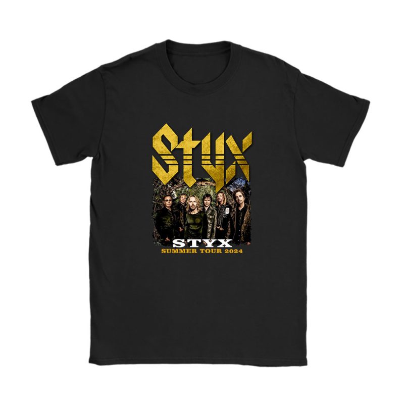 Styx And Foreigner Band The Rock Band Summer 2024 Tour Unisex T-Shirt Cotton Tee TAT10332