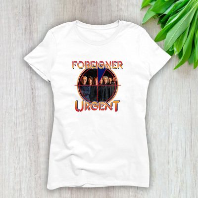 Styx And Foreigner Band Urgent Song 4 Album Lady T-Shirt Women Tee LTL10336