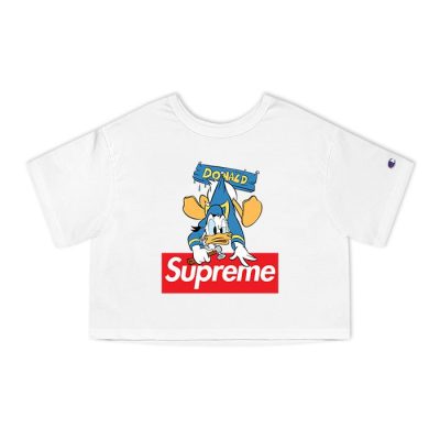 Supreme Donald Duck Champion Lady Crop-Top T-Shirt CTB2950