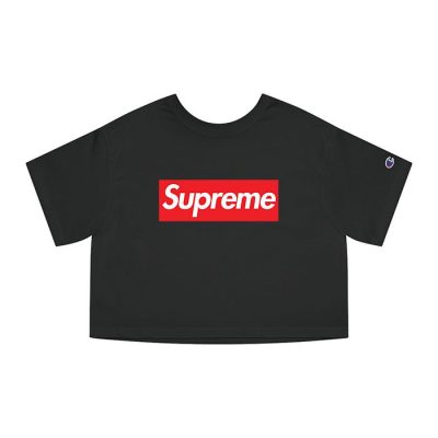 Supreme Luxury Logo Champion Lady Crop-Top T-Shirt CTB2919