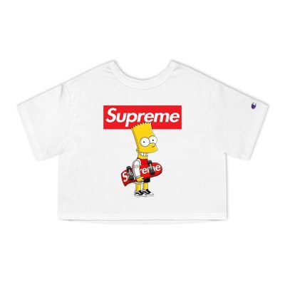 Supreme Skater Simpsons Champion Lady Crop-Top T-Shirt CTB2947