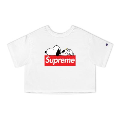 Supreme Snoppy Champion Lady Crop-Top T-Shirt CTB2930