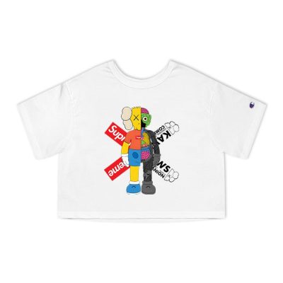 Supreme x Kaws Bearbrick Champion Lady Crop-Top T-Shirt CTB2935