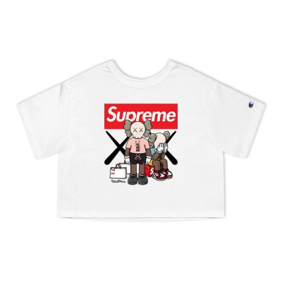 Supreme x Kaws Bearbrick Champion Lady Crop-Top T-Shirt CTB2937