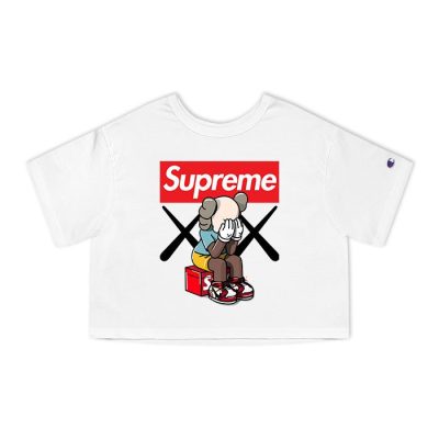 Supreme x Kaws Bearbrick Champion Lady Crop-Top T-Shirt CTB2940