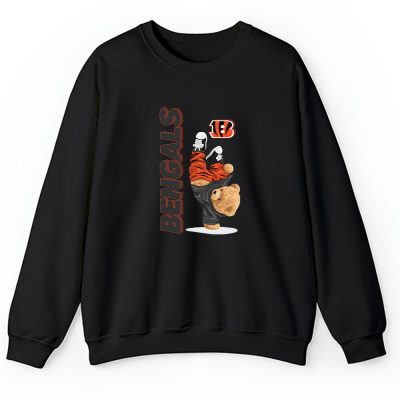 Teddy Bear Hiphop X Cincinnati Bengals Team NFL American Football Unisex Sweatshirt TAS9199